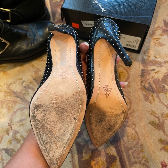 Euc black studded heels - Picture 3 of 4